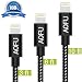 AOFU iPhone Cable,3Pack (3FT 6FT 10FT) Extra Long Nylon Braided Cord Apple Lightning Cable Certified to USB Charging Charger for iPhone 7/7 Plus/6/6S/6 Plus/6S Plus/5/5S/5C/SE,iPad,iPod 7(Black)