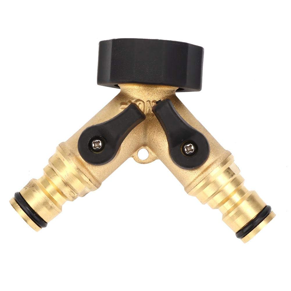 Water Splitter, G1 FNPT DN25 Copper Garden Water Hose Connector Water Faucet Splitter Tool Accessories