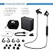 SoundPEATS Bluetooth Headphones In-Ear Sports Earbuds Secure Fit Wireless Earphones with Mic (6 Hours Play Time, Bluetooth 4.1, aptX, Sweatproof) - Q15 Black
