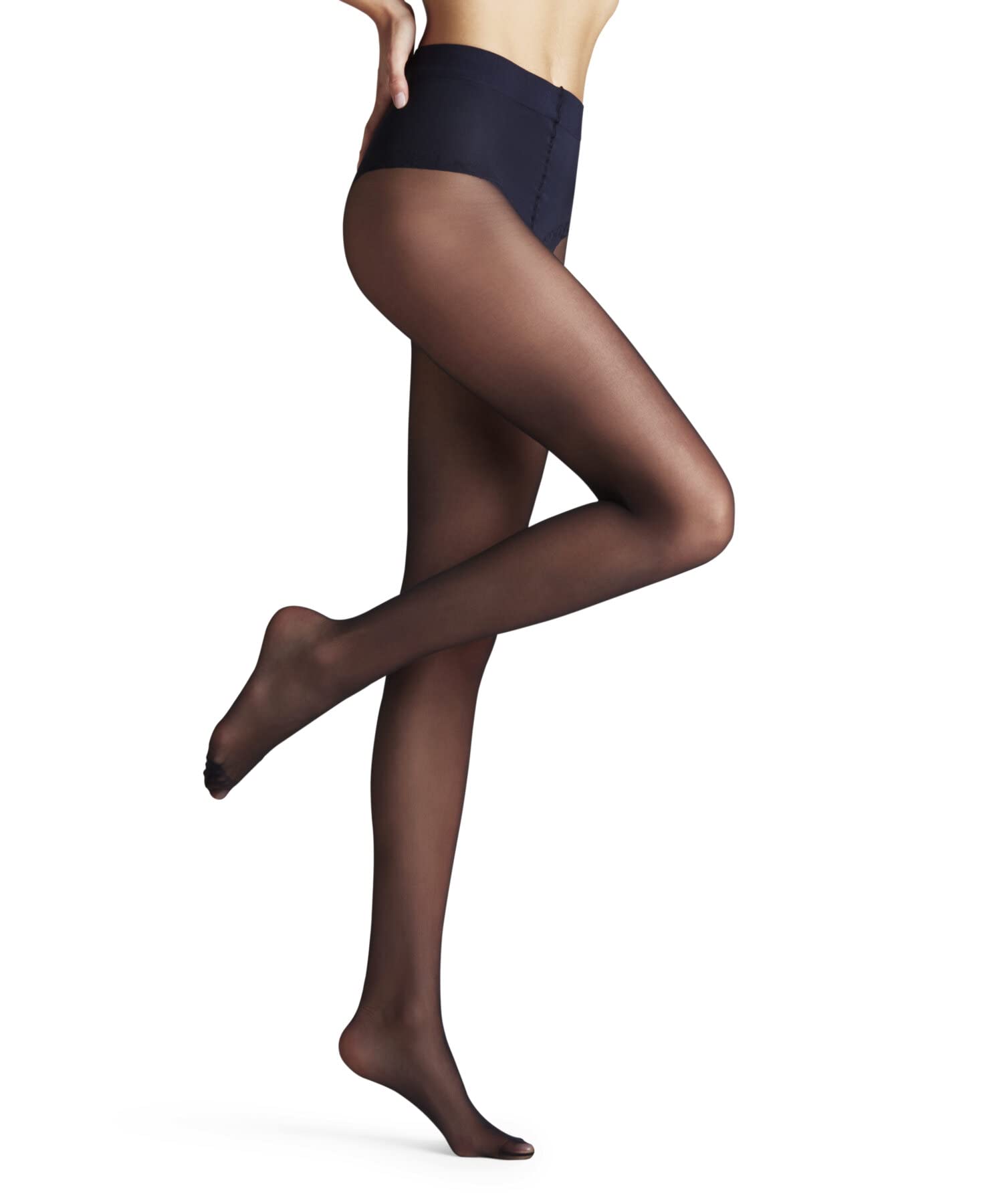 FALKE Women's Shaping Top 20 DEN W Ti Sheer Shaper Effect 1 Pair Tights, Blue Marine 6179, M