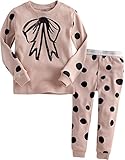 Vaenait Baby 12M-7T Kids Girls Sleepwear Pajama Top Bottom 2 Pieces Set Dot Bow