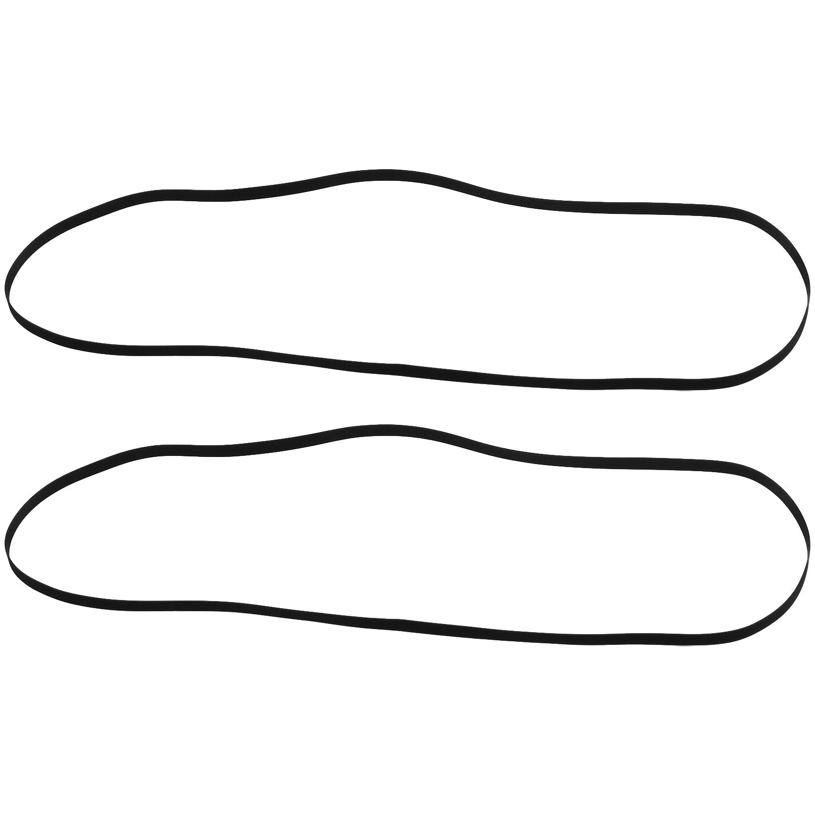 Create idea 2pcs Black Rubber Record Belt for Gramophone Turntables Player Belt Turntable Belt Phonograph Replacement Belt 320mm Folded Length 5mm Width