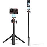 Tripod for Insta360 X5 ACE Pro 2 X6, 21&rdquo; Selfie Stick Quick Release Extension Rod Mini Table Desk Portable Handle Grip Stand with Cold Shoe for Insta 360 X5 X6 X4 Air, ACE Pro 2 Accessories