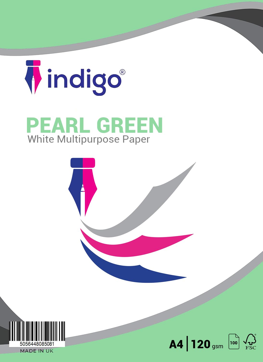 Indigo® A4 White Multipurpose Copier Paper – 120GSM, 100 Sheets | Compatible with Inkjet, Laser & Copier Printers | Smooth Finish for Home, Office & School Use