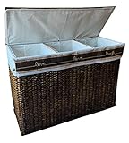 GUTZ Handcrafted Wicker Oversized 3 Section Divided