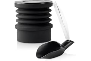 CAFEMASY Espresso Coffee Grinder Single Dose Hopper with Silicone Bellow Air Blower Blaster for Blow Out Residual Coffee Grinds Compatible for Mazzer Niche Zero Mahlkonig EK43 Fiorenzato Grinder