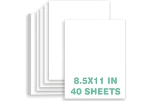 White Cardstock 8.5 X 11,Card Stock Paper 8.5 X 11 Printer Paper,40 Sheets Thick Cardstock for Construction,Scrapbooking,Craf