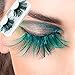 Lookathot 13 Pairs Feather False Eyelashes Eye Lashes- Natural Handmade Reusable Extensional Charming Sexy Funny Ladies Styles- Deluxe Party Stage Dance Costume