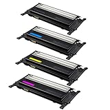Samsung CLT-K406S,CLT-C406S,CLT-Y406S,CLT-M406S compatible toner cartridges replacement for Xpress SL-C410W,C460FW,CLX-3305FW,3305FN,3305W,CLP-365W color laser printer (4-pc Black Cyan Yellow Magenta)
