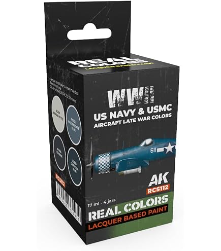 Set AK Acrylics 3Gen De 6 Colores Para Aviones WWII US Navy & USMC | Pinturas Acrílicas De 17 Ml Para Maquetismo