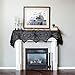 VIGLT Halloween Decorations Indoor, Black Lace Spider Web Fireplace Mantel Scarf Cover Party Decor