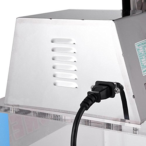 Ice Shaver Crusher Electric Machine Solid Stainless Steel w/ Acrylic Case Box for Homemade Snow Cones Home Use Maker 250W 110V 440lbs/hr