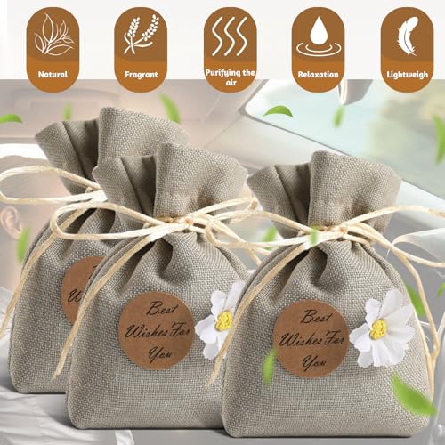 PERCEA Lavender Sachets, 10 Packs Natural Dried Lavender Bags, Home Fragrance Sachet for Drawers, Closets, Dressers, Car, Home