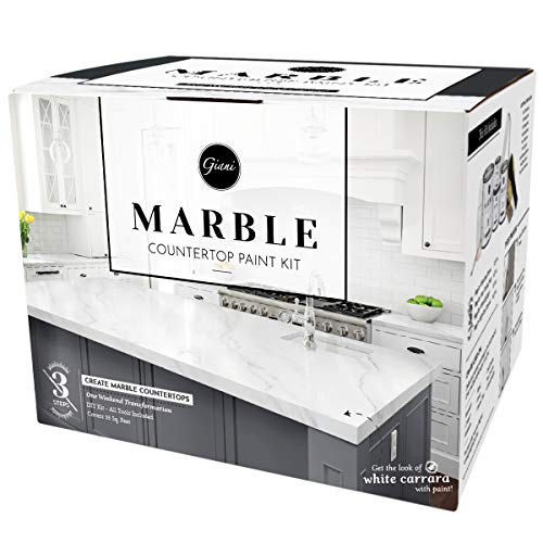 Giani Carrara White Marble Countertop Paint Kit- Light Traffic Only