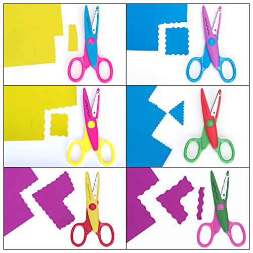 6 Paper Craft Edger Scissors-LANGSHOP 2018 Best Kids Pattern Scissor Kits