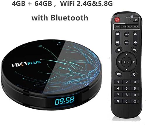 Android 8.1 TV Box 4G 64G 4K Smart Android TV Box TV Receiver WiFi Media Player Play Store Free Apps Fast Set Top Box-HK1 Plus 4G+64G