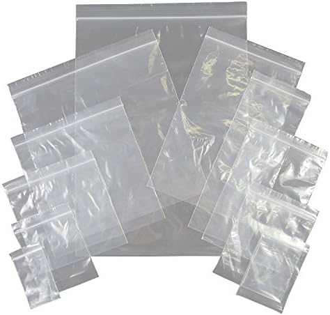 Strong Grip Seal Bags - Resealable - Reusable Zip Lock - Clear Plain Baggies - Millimeter (500, 45x45)