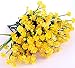 6Pack Artificial Flower Fake Yellow Daffodils Greenery Shrubs Plants Plastic Bushes Indoor Outside Decor