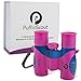 Kids Binoculars set 8x21 for Girls PINK orGREEN PuffinScout for Birdwatching-Spotting-High resolution REAL OPTICS Star-gazing Educational Toys for Girls - Outdoor Toys for Girls - Birthday Gifts Girls