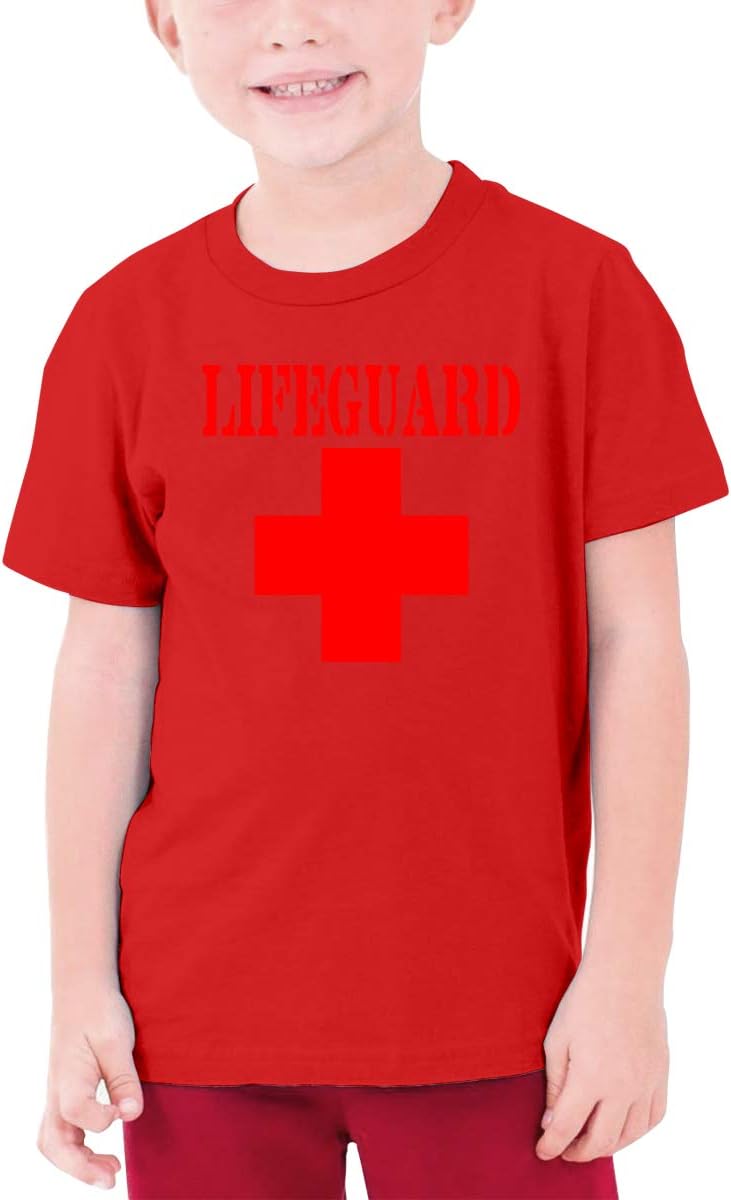 Lifeguard Gear Logo Teens Funny Short Sleeve T-Shirt Youth Cotton Casual Top Tee Summer White