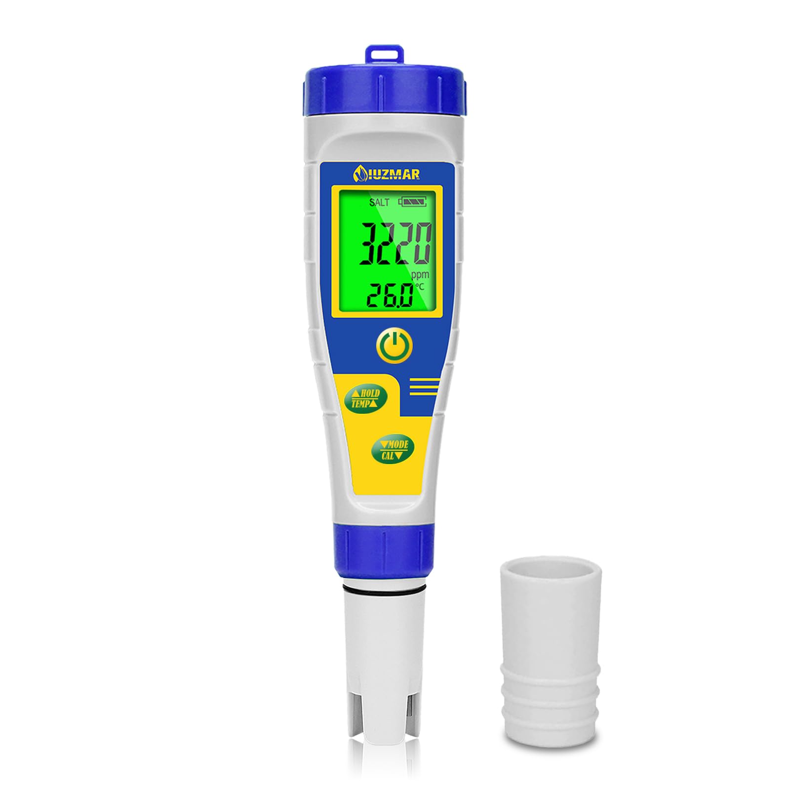 UIUZMAR pH Salt Tester for Aquarium, Digital Salinity Tester for Salt Water Swimming Pool, Pond Water 5 in 1 pH TDS EC Salt Temp Meter for Koi Fish, Marine Tank, Hydroponic, Spa, Drinking Water
