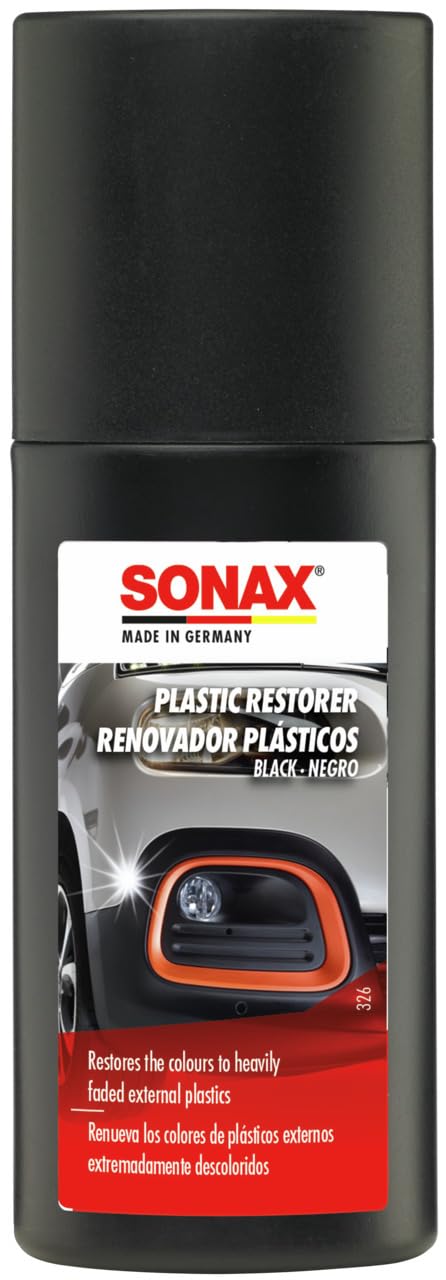 SONAX Plastic Restorer Black Negro (100 ml) - Restores the colours to heavily faded external plastics. | Item-No. 04091000-544