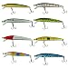 Voberry® Best seller Lot 8pcs Plastic Hard Fishing Lures Crankbait Minnow Hooks Baits 8g / 10cm 3.94'