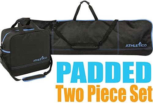 Athletico Padded Two-Piece Snowboard and Boot Bag Combo | Store & Transport Snowboard Up to 165 cm and Boots Up to Size 13 | Includes 1 Padded Snowboard Bag & 1 Padded Boot Bag 9 Athletico Padded Two-Piece Snowboard and Boot Bag Combo | Store & Transport Snowboard Up to 165 cm and Boots Up to Size 13 | Includes 1 Padded Snowboard Bag & 1 Padded Boot Bag