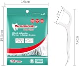 HouChanges Floss Sticks 2 in 1 Dental Toothpick 100Pcs Polyethylene view 5