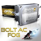 OPT7 Bolt AC 25w Fog Light HID Kit - 4x Brighter - 6x Longer Life - All Bulb Sizes and Colors - 2 Yr Warranty - 9006 (8000K Ice Blue Xenon)