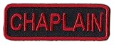 Motorcycle Biker Jacket/Vest Embroidered Patch - Chaplain - Rank, Position, Member Status - Red and Black Design