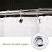Shower Curtain, XIXOV Premium [Waffle Weave] Fabric Shower Curtain Liner Set for Bathroom- 72x72 Inch- Mildew Resistant/ Antibacterial/ Odorless/ Waterproof- White