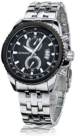 Black Trim Triple Date Analogue Mens Watch