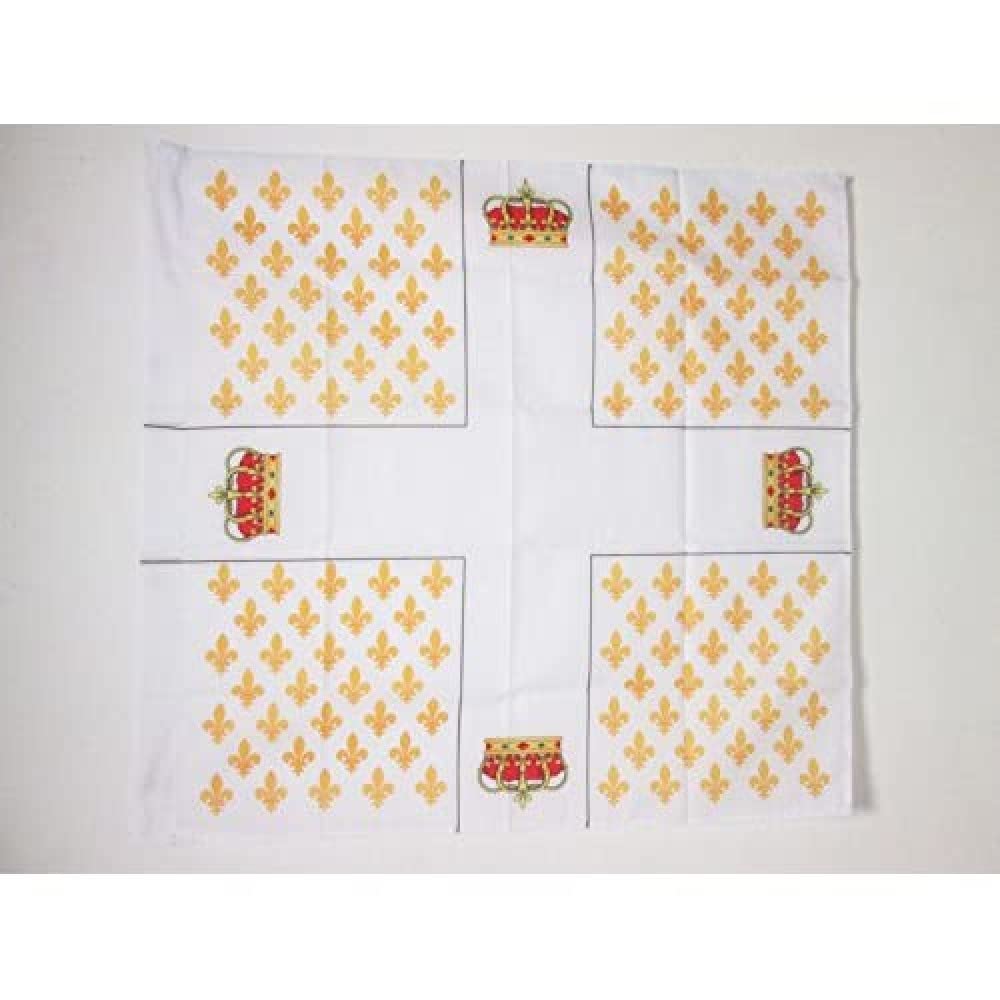 Colonel French guards Empire Infantry Regiment 1691-1789 Flag 3' x 3' for a pole - Army of France flags 90 x 90 cm - Banner 3x3 ft with hole - AZ FLAG