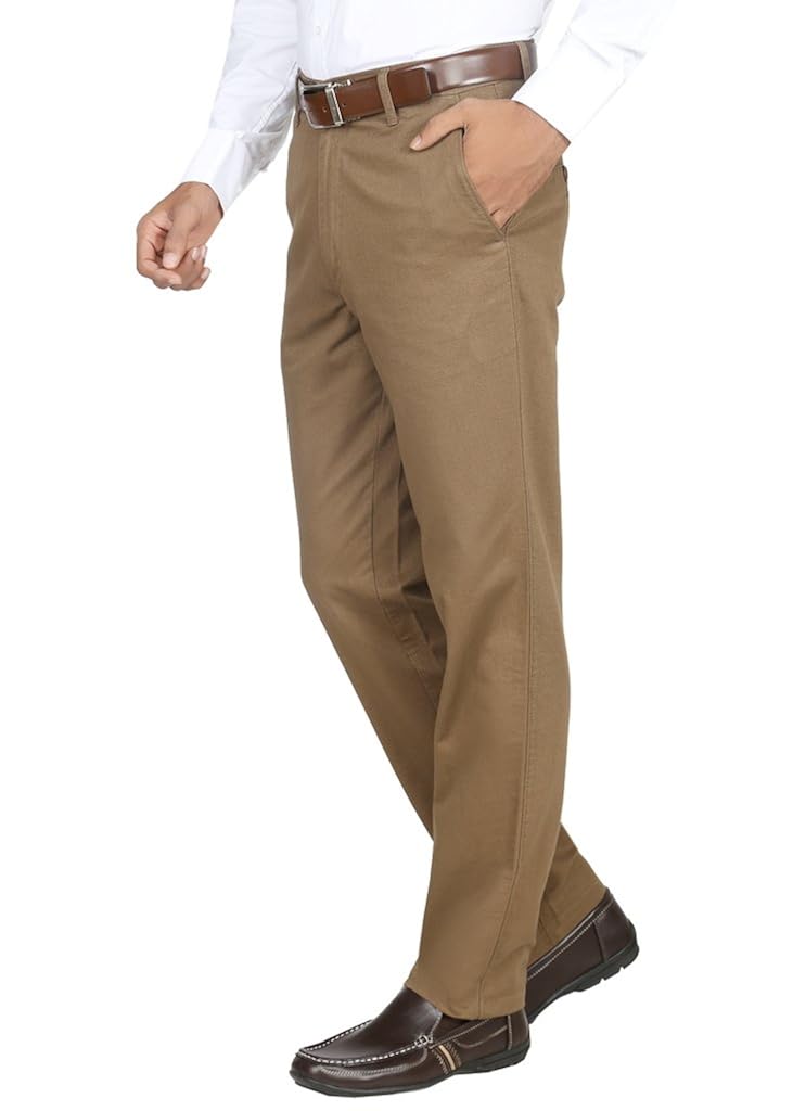 modo men's cotton flat front regular fit formal pant