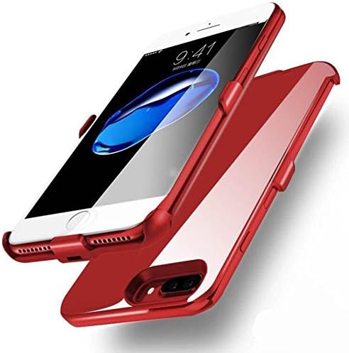 iPhone 7 Plus 8 Plus Battery Case,Tiitarn 4000mAh Ultra Slim Portable iPhone Charger Extended Backup Power Bank Battery Charger Case Cover For Apple iPhone 8 Plus/7 Plus/6s Plus/6 Plus(5.5 inch)-Red