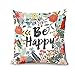 Gallity Halloween Pillow Cases Linen Sofa Pumpkin Ghosts Cushion Cover Throw Pillow Case Covers Decorative Cushion Cover for Sofa Home Decor (E)