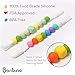 Teether Pacifier Clips - (2 Pack) Silicone Pacifier Holders for MAM, Nuk & Soothie - Fun, Colorful and BPA-Free Unisex Pacifier Holder (Rainbow Heaven + Calming Green)