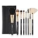 Makeup Brushes Zoreya Travel Makeup Brush Set With Case Black Cosmetic Foundation Powder Eyes Fan Brushes Rose Gold Wood Handle Synthetic Hair Hypoallegenic Makeup Brushes For Beginners