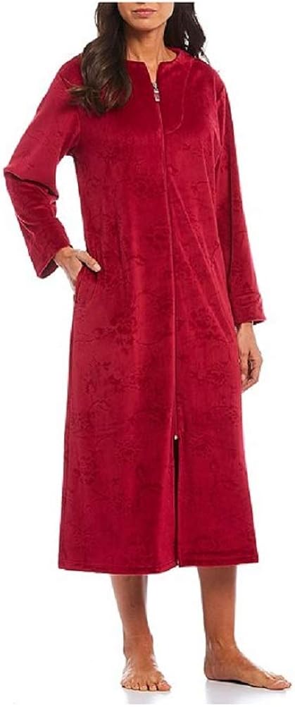 long fleece robe with zipper