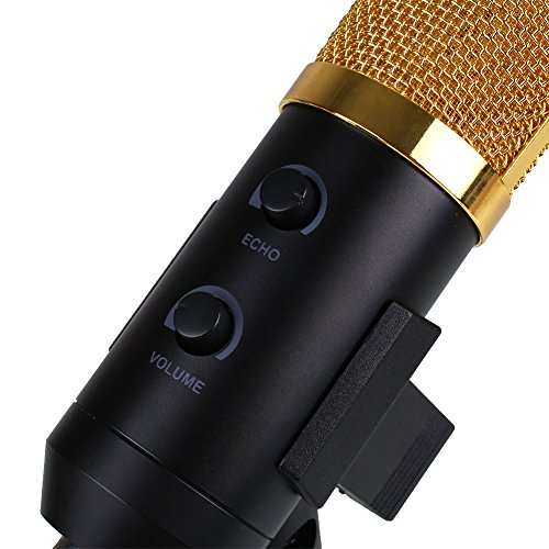 Xinzhi Condenser Microphone -USB Microphone, Plug &Play Home Studio USB Condenser Microphone for Skype, Recordings,Google Voice Search, Games(Windows/Mac)