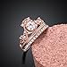 Haoze Women's 18K Rose Gold Plated Cubic Zirconia Princess Luxury Gorgeous Crown Ring Best for Wedding Engagement