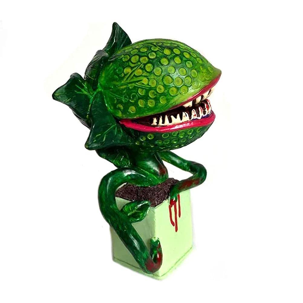 Akemaio Halloween Piranha Decoration,Deluxe Movie Prop Display Little Shop of Horrors Plant Piranha Decoration for Home Decor,Unique Design Art Ornaments Horror