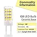 DiCUNO G8 LED Bulb, 4W Daylight White 6000k, Under Cabinet Counter Light, 40W Equivalent Halogen Replacement, 10Pcs, Note: Must Check Size Before Purchase (See Picture 2&3)