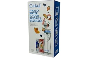 GENERIC Cirkul 22 oz Plastic Water Bottle Starter Kit with Blue Lid With 1 Fruit Punch & 1 Mixed Berry Cartridge - Great for staying hydrated.