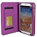 KHOMO ® Leather Folio Case with Hand Strap, Wallet and Card Slots for Samsung Galaxy Note 8.0 (Galaxy Note 8.0, Purple)