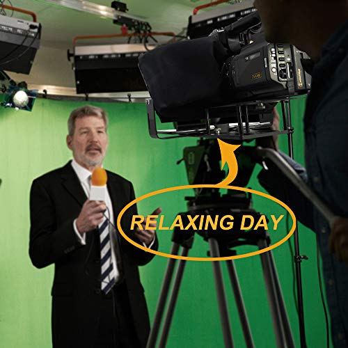 12inch Large Portable Teleprompter Suitable for DSLR/Camcorders, Optical Splitter Glass
