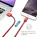 [Apple MFi Certified] Metal USB Lightning Cable, Foxsun iphone Charging Cable 5Ft/1.5M Metal Braided Lightning Cable Cords for iphone X/8/7/7Plus/6/6Plus/6S/6S Plus/5/5S/5C/SE, iPad Pro/Air/Mini (Red)