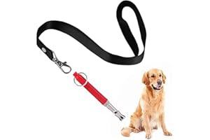 ESONLITOR 1 PCS Dog Whistles with 1 Free Lanyard Strap (Deep Red)
