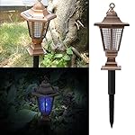 Solar Mosquito Zapper Insect Killer,Sonto Solar Garden Lamp/Outdoor Bug Zapper Mosquito 2 in 1 Standing or Hanging for Patio Yard Courtyar